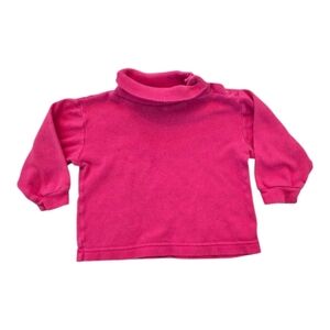 Vintage 1990s Playette Fuschia Pink Turtleneck Top